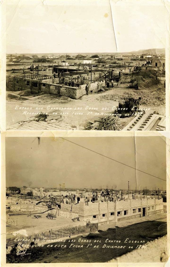 Contrucción del Centro Escolar Revolución, 1937
